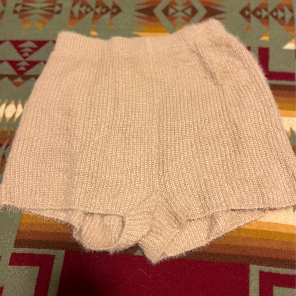 Warm, fuzzy sweater shorts
